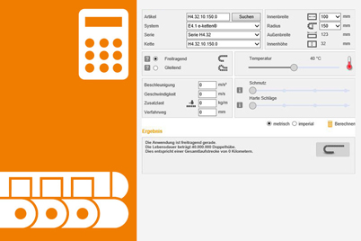 Lebensdauerrechner für e-ketten®